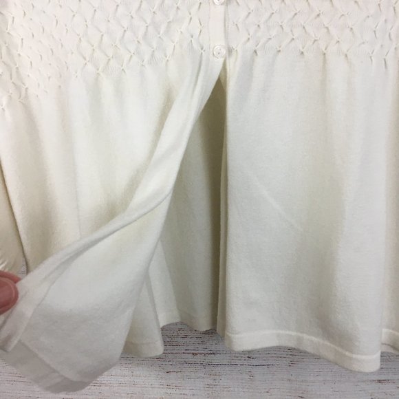 Croft & Barrow Knit Top Cardigan Lightweight Button Front Cream Large - Picture 3 of 10